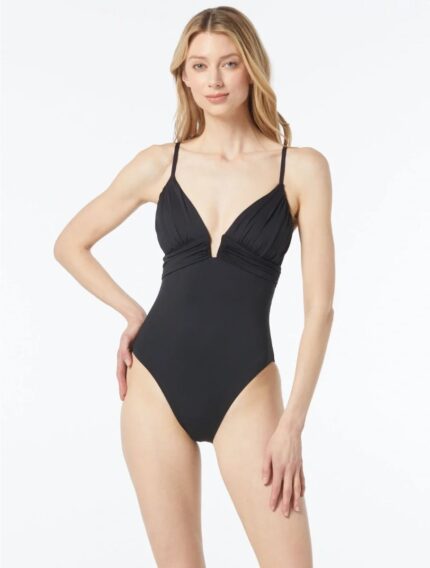 Plunge One Piece Draped Plunge One Piece