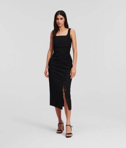 GATHERED STRETCH DRESS