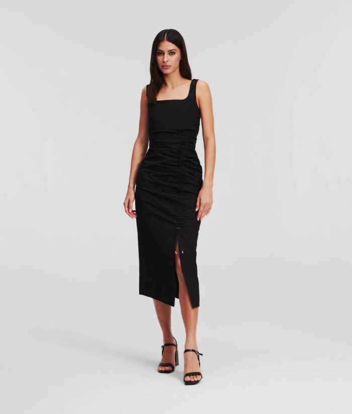 GATHERED STRETCH DRESS