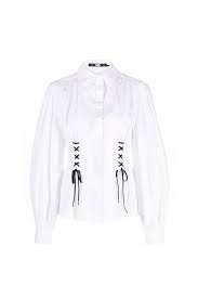 STUDIO POPLIN SHIRT W/ LACING - Image 2