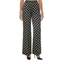 PRINTED MONOGRAM SATIN PANTS