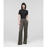PRINTED MONOGRAM SATIN PANTS - Image 4