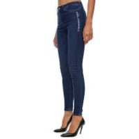 BLUE SKINNY DENIM LOGO PANTS