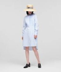 STRIPE POPLIN SHIRT DRESS