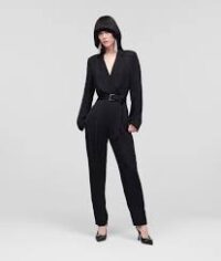 SATIN JUMPSUIT W/CAPE SLEEVES