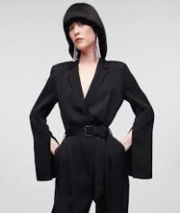 SATIN JUMPSUIT W/CAPE SLEEVES - Image 2