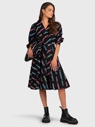 LOGO EMBROIDERED DRESS