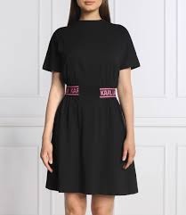 225W1352_999_3 JERSEY DRESS W/LOGO WAIST - Image 1