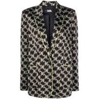 PRINTED MONOGRAM SATIN BLAZER - Image 4