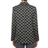 PRINTED MONOGRAM SATIN BLAZER - Image 5