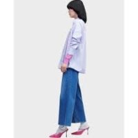 STRIPE SHIRT W/LOGO PRINT