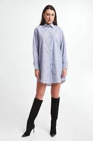 MONOGRAM STRIPE TUNIC SHIRT