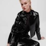 FAUX PATENT LEATHER PANTS