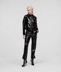 FAUX PATENT LEATHER PANTS - Image 3