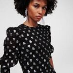 METALLIC MONOGRAM BLOUSE