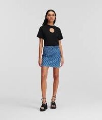 MONOGRAM JCQ DENIM SKIRT