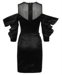 VOLUMINOUS SLEEVE SATIN DRESS - Image 3