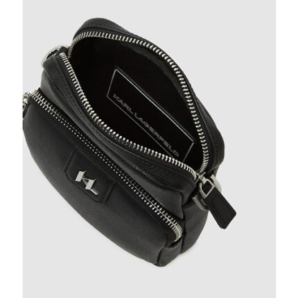 K/MONOGRAM LEATHER CROSSBODY