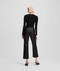 FAUX LEATHER ZIP PANTS - Image 2