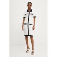 POLO CONTRAST KNIT DRESS