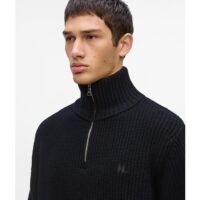 KL HALF ZIP WOOL TURTLENECK - Image 4