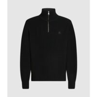 KL HALF ZIP WOOL TURTLENECK