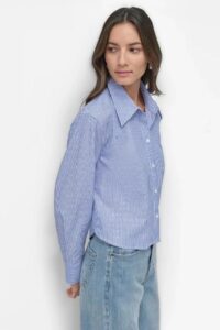 STRIPED POPLIN STUDD - Image 3