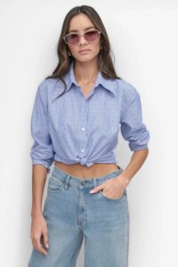 STRIPED POPLIN STUDD - Image 4
