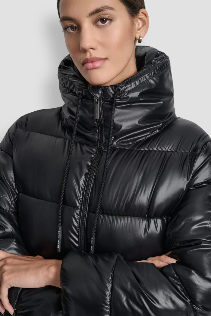 Funnel Neck Lightweight Puffer Jacket