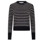 CREW NECK LONG SLEEVE STRIPE TOP