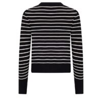 CREW NECK LONG SLEEVE STRIPE TOP - Image 2