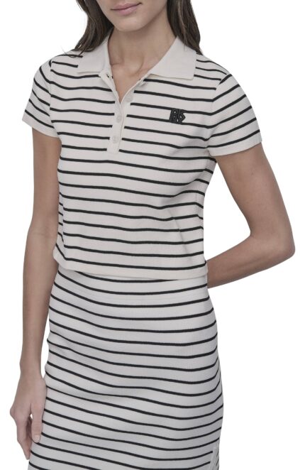 CAP SLEEVE POLO WITH