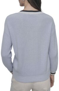 SHAKER STITCH V NECK - Image 2