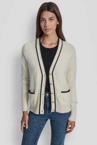 DKNY Women's Cardigan Ecru DJ5R0873-A9Z - Image 5