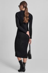 Rib Knit Midi Polo Dress - Image 2