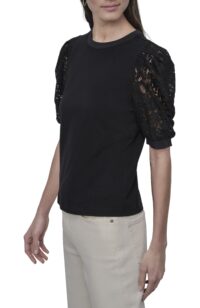 LACE PUFF SLEEVE CRE