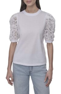 LACE PUFF SLEEVE CRE - Image 4