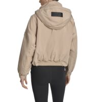 Short Logo Embellished Hooded Jack- Puffer