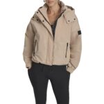 Short Logo Embellished Hooded Jack- Puffer