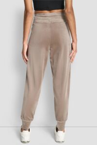 Velour Rhinestone Two Tone Logo Jogger - Image 2