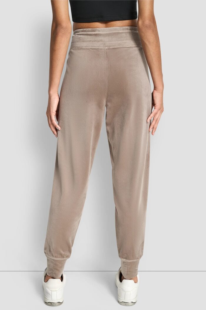 Velour Rhinestone Two Tone Logo Jogger