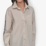 L/S BTN DWN EMB SHRT