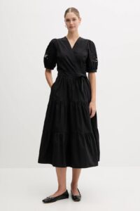 S/S TIERED POPLIN DR